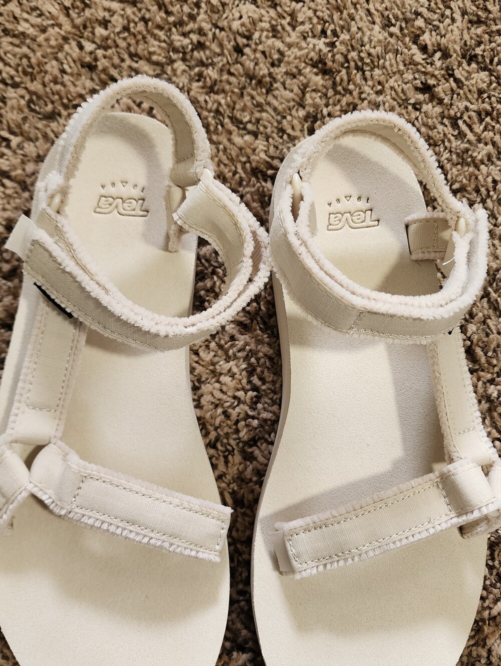Teva Off White Midform Strappy Walking Women Sandals Size 9 Comfort - Picture 7 of 9